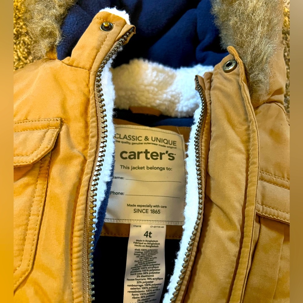 Carter’s size 4T winter parka